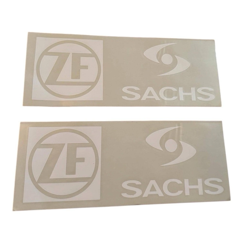 ZF Sachs Auto Racing Vintage Vinyl Decals Pair Dick Barbour Motorsport Estate